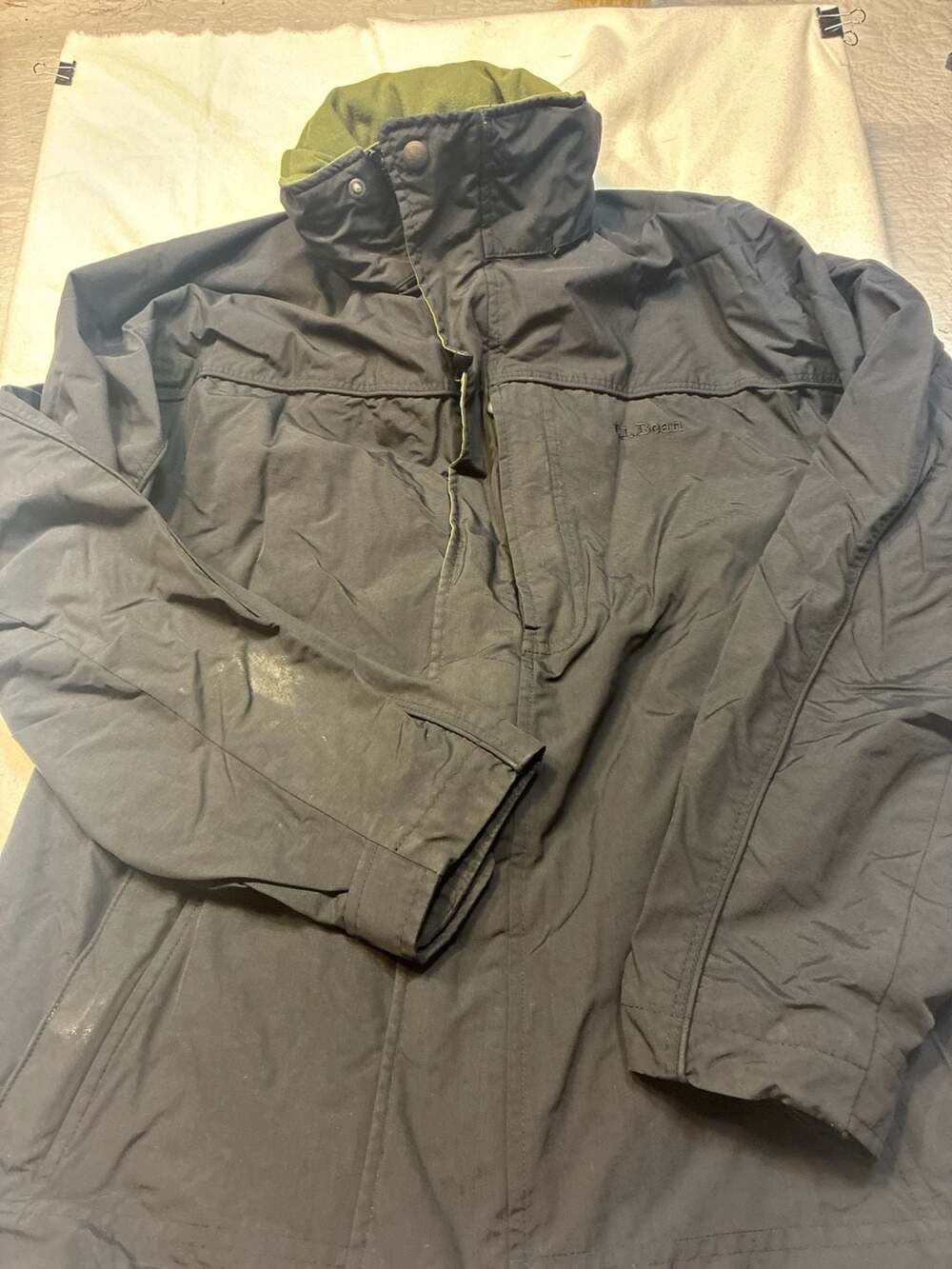 L.L. Bean Fleece-Lined Full-Zip Utility Jacket Black